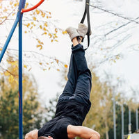 Wooden Gymnastic Rings Set Pull Up Gym Rings with Adjustable Straps for Workout Bodyweight Fitness Training