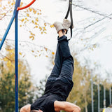 Wooden Gymnastic Rings Set Pull Up Gym Rings with Adjustable Straps for Workout Bodyweight Fitness Training