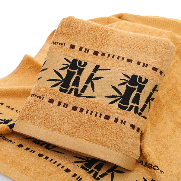 Quick Absorbent Bath Towel Soft Home Bath Towels for Adults Yellow