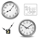 Replacement Quartz Clock Movement Kit Mechanism Motor and Metal Hands Fittings Style 2