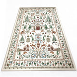 Christmas Crystal Velvet Area Rug Vintage Non Slip Living Room Style 2