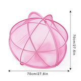 Foldable Mesh Pet Playpen Tent Pop Up Zipper for Outdoor Cats Pink
