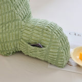 Bed Rest Backrest Cushion with Armrests Pocket Washable Cover Green