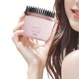 Mini Hair Straightener Rechargeable Portable Hair Straightener Brush Pink