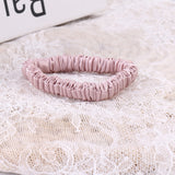 4 PCS 19 Momme Mulberry Silk Scrunchies Elastic Hair Ties for Women
