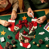 Christmas Quilted Wreath DIY Sewing Kit with Precut Fabric for Door Decor Style 3