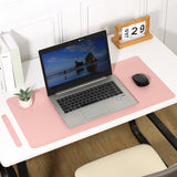 Large PU Leather Gaming Keyboard Mouse Pad Mat for Office Home Pink