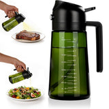 2PCS Glass Oil Sprayer for Cooking Kitchen Green