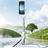 Magnetized Selfie Stick Tripod 360-degree Rotatable Tripod for iPhone Android - White