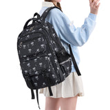 3 PCS Girls School Backpack Set with Lunch Bag Pencil Case Black