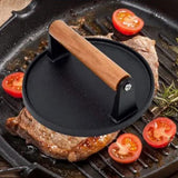 Smash Burger Press Kit with Stuffed Burger Mold Cast Iron Burger Press and Sauce Brush