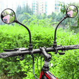 Pair of Adjustable Bike Handlebar Mirror 360-Degree Rotating Wide-Angle Rearview Mirror for Bicycles Motorcycles
