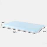 Soft Cooling Memory Foam Pillow Ultra Thin for Travel Home Office Light Blue