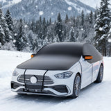 Half Car Cover Top Hail Protector Car Cover for Ice and Snow with Reflective Strips