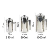 French Press Surgical Stainless Steel  304 Stainless Steel Double-Wall Insulated for Camping and Home