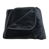 Water-Resistant Blanket Reversible Soft Flannel Blanket for Bed Sofa Camping Black