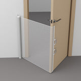 Retractable Dog Gate for Outdoor Stairs Hallways & Doorways – No Drill White