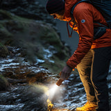 2-in-1 Electric Air Duster 130000 RPM Mini Blower with LED Light for Camping Home Car Orange
