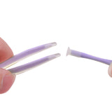 6PCS Contact Lens Tweezers Stick Inserter Remover Tool Kit Tip Storage Case Box Set Purple