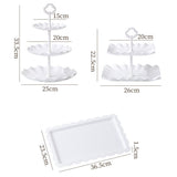 10 PCS Cake Stand Set with 6 Tiered Cupcake Stands 4 Square Trays for Party Wedding Dessert