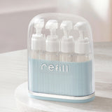 4-in-1 Travel Toiletry Cosmetic Bottle Set 4 Pieces 40ml Leak-Resistant Travel Dispenser Bottles for Carry-On Luggage Blue