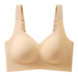 Bras for Women Supportive Wireless Push Up Bra Full Coverage No Underwire Seamless Plus Size for Women Skin Tone