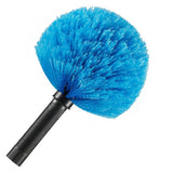High Reach Blue Cobweb Duster with Extension Pole Spider Web Cleaning Brush for Outdoor Use Style 2
