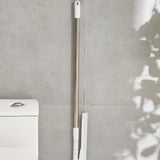 81-130cm Adjustable Telescopic Floor Squeegee 180 Degrees Swivel Water Broom for Bathroom Garage Window Cleaning White