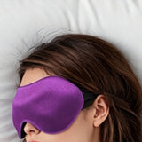 Adjustable Soft Sleep Masks for Side Sleepers for Women Men Travel Night Blindfold Purple