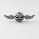 2Pcs Fidget Sphere Spinner Desk Spinning Toy Wings Finger Hand Spinner Black