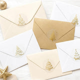2 Rolls Clear Round Christmas Stickers 1000 Gold Foil