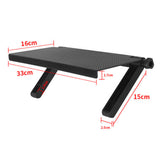 Adjustable TV Monitor Top Shelf Screen Storage Rack Desktop Organizer Caddy Hold