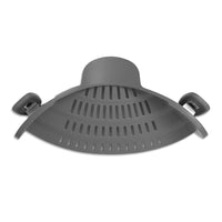 Clip-On Silicone Kitchen Strainer – For Pasta  Noodles  Vegetables  Fruit Gray