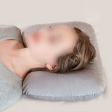Ergonomic Ear Hole Pillow for Side Sleepers Gray