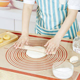 Silicone Baking Pastry Dough Mat Large Cookie Bread Rolling Mats for Kitchen