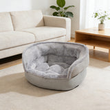 Soft Dog Bed with Anti-Slip Indoor Bed for Small Dogs Cat Grey