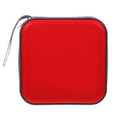 Water-Resistant 40-Disc CD Storage Case Hard Shell CD Holder with Individual Sleeves Zipper Organizer for Music Games Data Discs Red