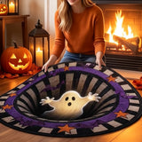 3D Halloween Area Rug Round Non Slip Soft for Bedroom Living Room Style 3