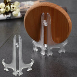 10 PCS Clear Adjustable Plate Display Easel Stands