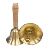 15cm Brass Hand Bell with Handle Clear Resonant Bell for Wedding Christmas Dinner Home Décor