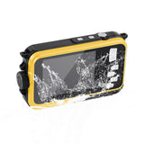 1080P Digital Underwater Camera with Dual Screen and 32GB TF Card Yellow