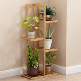Bamboo Flower Shelf Rack Plant Stand Pots Display Corner Shelving Home Decor