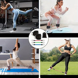 6Pcs Set Ankle Resistance Bands for Working Out Butt Exercise Fitness Equipment for Women Black
