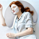 Ergonomic Side Sleeper Pillow with Arm Hole – Neck and Shoulder Support White with Gray