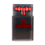 Set of 2 Pairs of Silicone Noise Reduction Earplugs Swimming Sleeping Hearing Protection Earplug Red