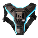 Helmet Chin Mount Holder Motorcycle Strap Quick Release Shockproof Blue