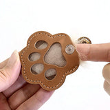 2PCS Pet Paw Shaped Key Chain – Pet Fur Storage and Memorial Gift Key Ring Camel