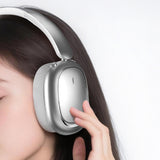 Over Ear Bluetooth Wireless Headphones Lightweight Foldable for Travel Home and Office Silver