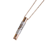 Yoga Symbol Mindful Breathing Necklace Calming Necklace Meditation Necklace Rose Gold