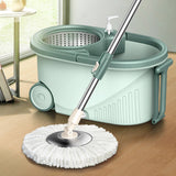 Mop and Bucket Set with Wringer with 6 Replacement Microfiber Heads for Floor Cleaning